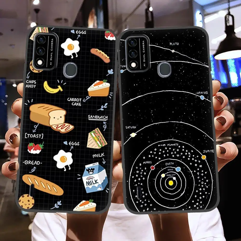 Блестящий Мягкий чехол для телефона Itel A48 женщин красивый модный новый