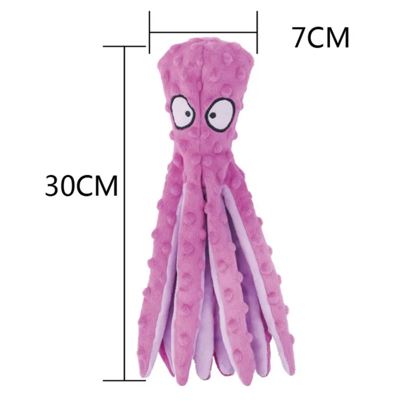 

2PCS Squeaky Dog Toys Plush and Squeak Chew Mollar Toys Puppy Pet InteractiveToys Octopus+Duck Suit Squeaky Dog Toys