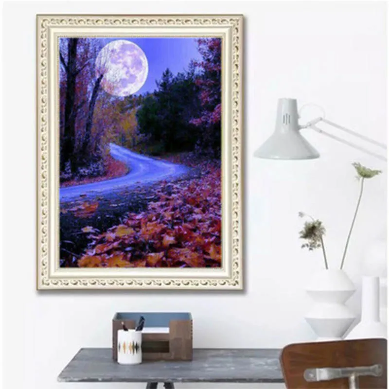 Желтая Луна на море диван украшение спальни живопись фон настенная Картина