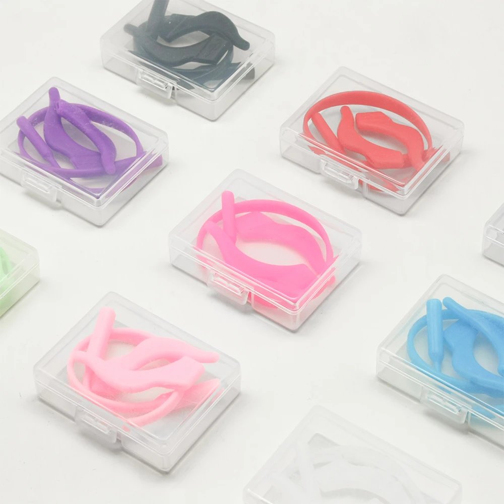 Дети очки силиконовый шнур и уха замки комплект мальчики девочки руководитель