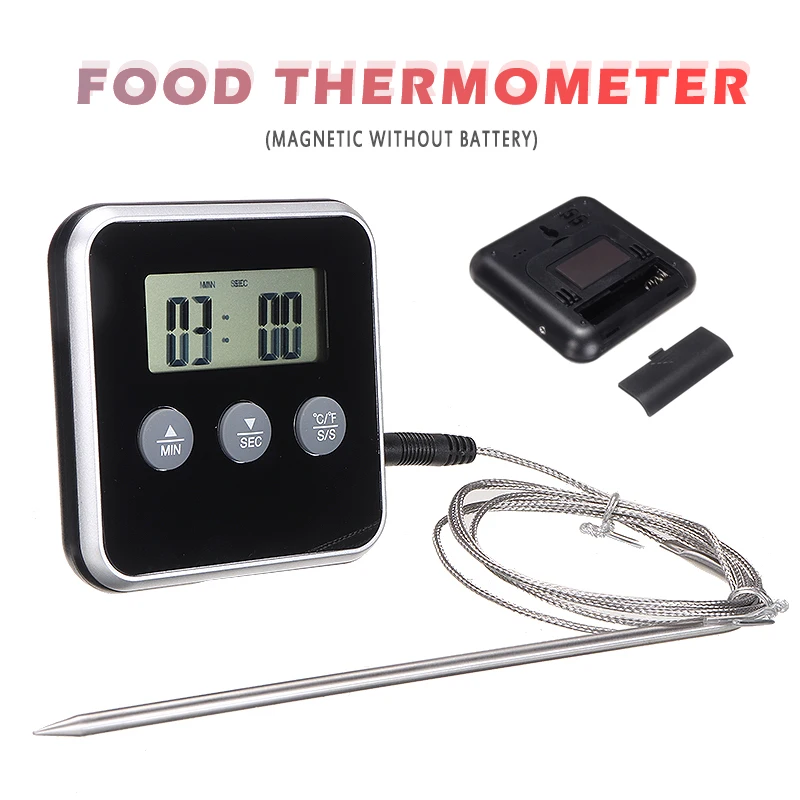 

Цифровой термометр для мяса, кухонный прибор для измерения температуры, для духовки, барбекю, приготовления пищи