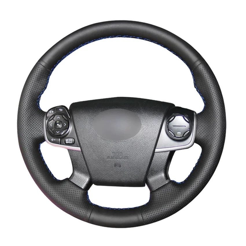

Hand-stitched Black Artificial Leather No-slip Car Steering Wheel Cover for Toyota Camry 2012 2013 2014 2015