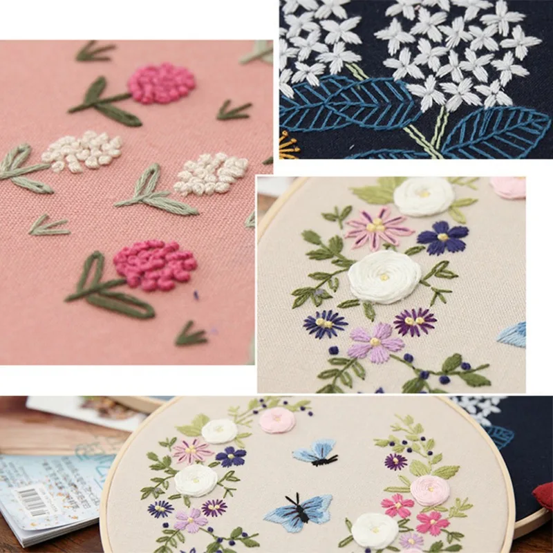 

Household Embroidery DIY Material Package Bamboo Embroidery Stretch Handmade Creative Cloth European Three-dimensional Flower