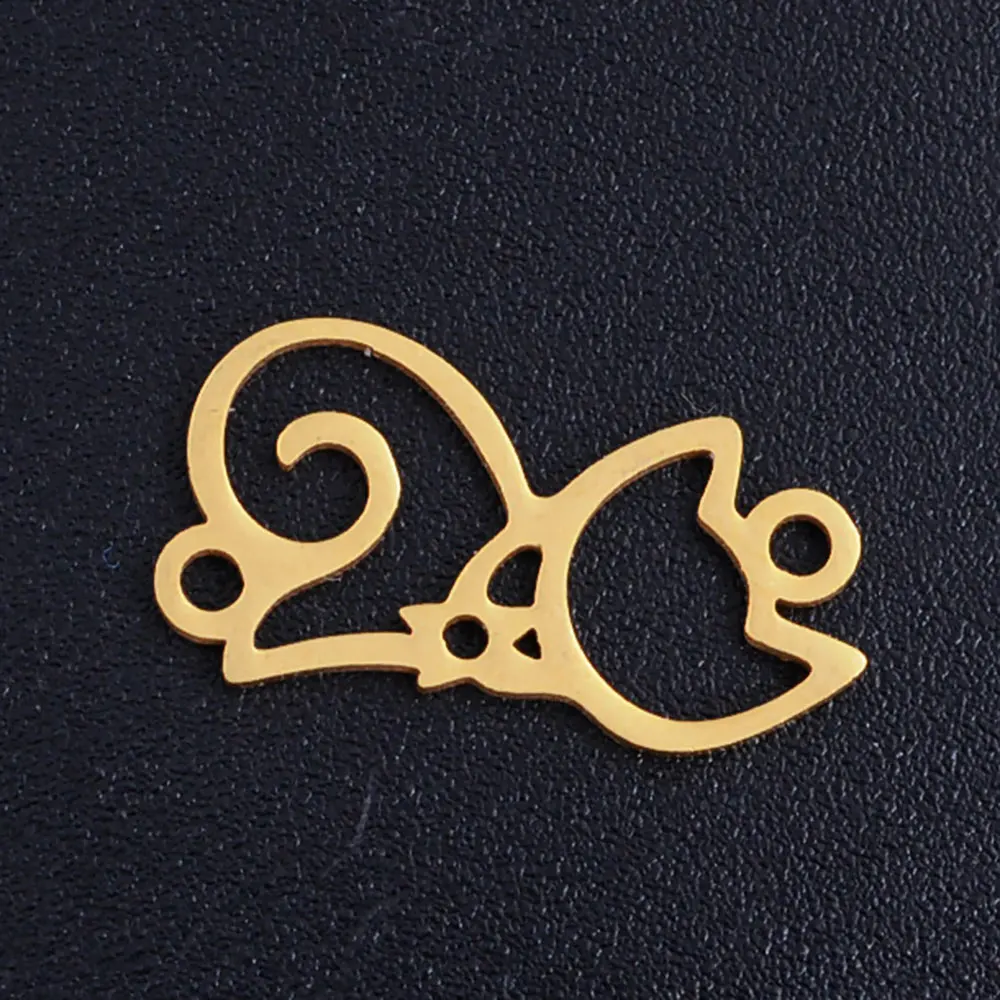 5 шт./лот милый Кот Китти из нержавеющей стали соединитель Шарм для женщин