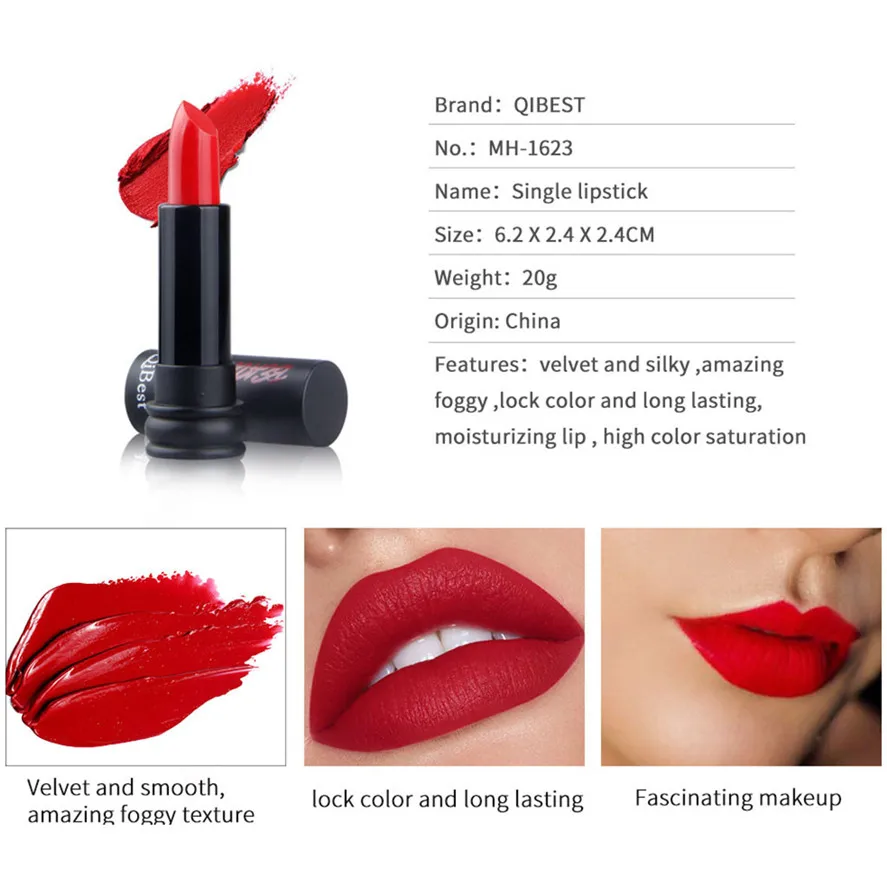 Высококачественная Женская губная помада мягкая стойкая пигментированная