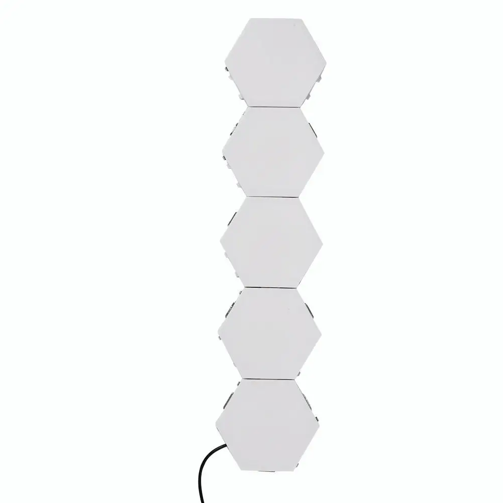5 light no power Quantum лампа Led сенсорный настенный выключатель лампы с шестигранной головкой Магнитный модульный Сенсор Ночной светильник с возможностью креативного самостоятельного выбора между Декор Светильник для ресторана брак - Цвет абажура: 5 light no power