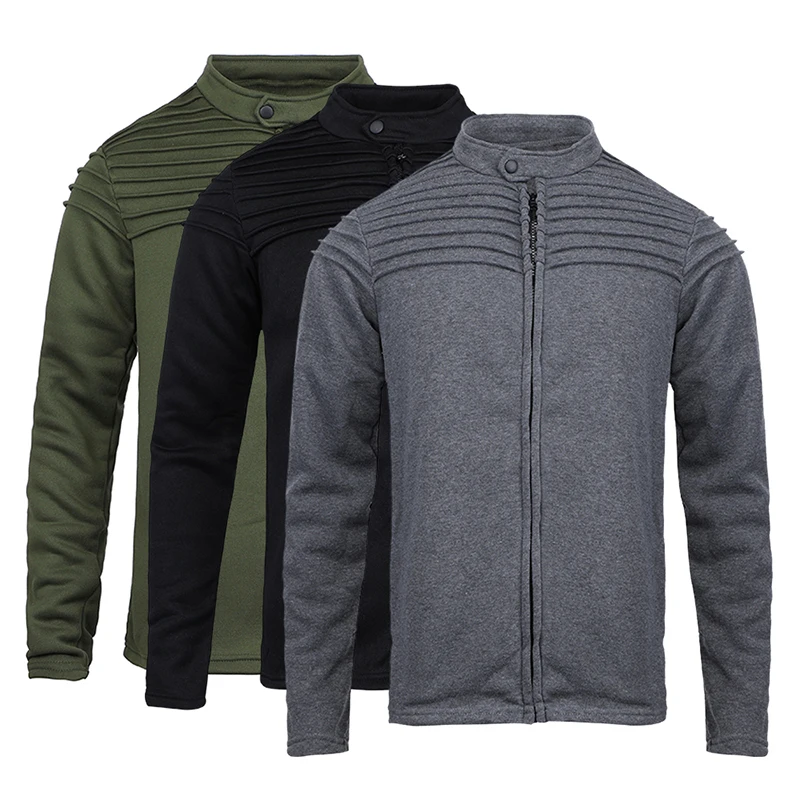 CYSINCOS новая мужская осенне зимняя приталенная куртка с рюшами на молнии и