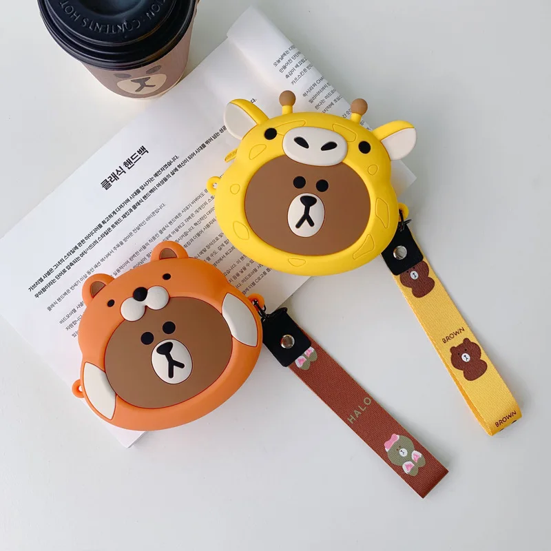 Kawaii animals стильное портмоне для монет силиконовые наушники сумки хранения Airpods