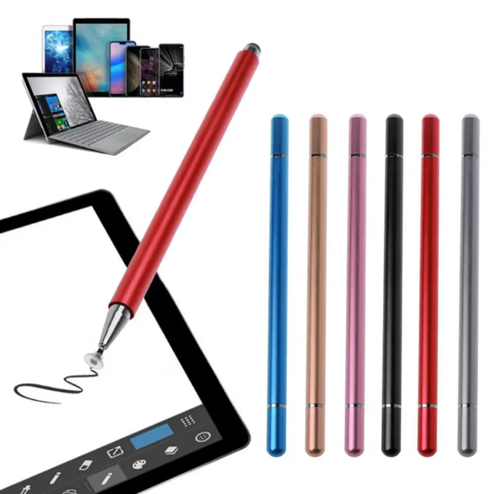 

Universal 2in1 Stylus Pen Magnetic Cap Capacitive Screen Touch Pen Fiber&Disc Nib High Precision Drawing Smart Pencil