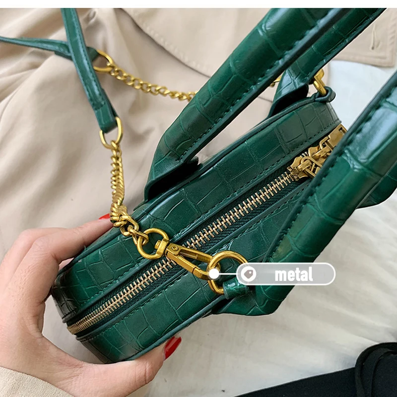 Женская сумка через плечо модная крокодиловая полукруглая Сумки из