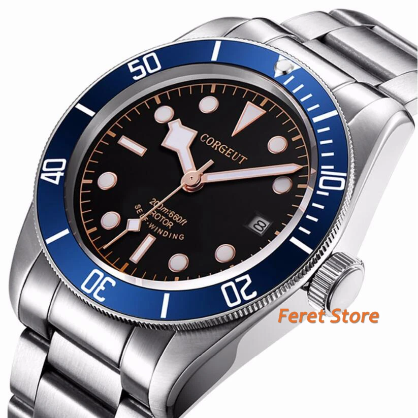 Часы мужские механические водонепроницаемые в стиле милитари 41 мм|Мужские часы| |