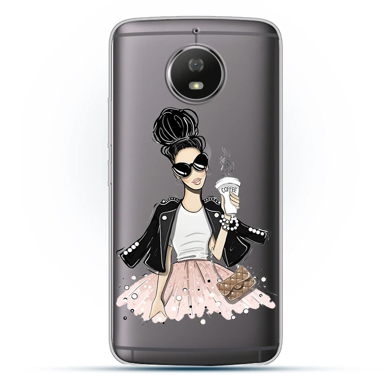 

Luxury Vogue Girl Case For Motorola Moto G9 G8 E7 E6S G7 G6 E6 G5 G5S E5 One Macro GO EU Plus Play Power Lite 2020 Silicone Case