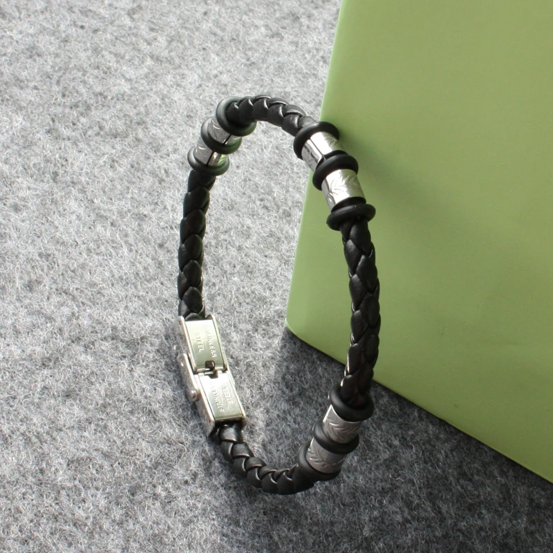 Браслет из искусственной кожи 21 см серебряный цвет Шарм специальные ювелирные