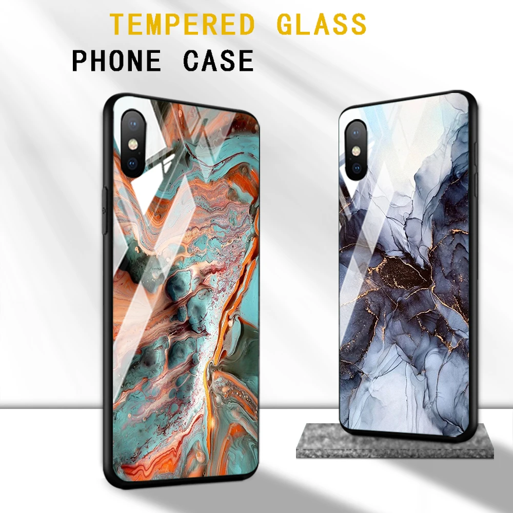 

Phone Cases For Xiaomi Poco X3 NFC M3 F3 Pro Tempered Glass Case for Redmi Note 9 9S 10 M2 F2 F1 X2 Pro Cover Fundas