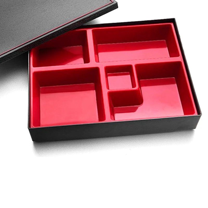 

Office Picnic Portable Durable Lunch Box Bento Box ABS School Safe Rice Food Containers 5-Section Japanese Style Sushi