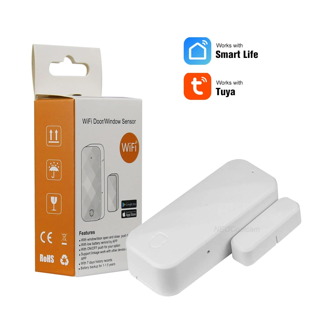Беспроводной Wi-Fi датчик открытия/закрытия дверей и окон NEOCoolcam Smart Life с поддержкой