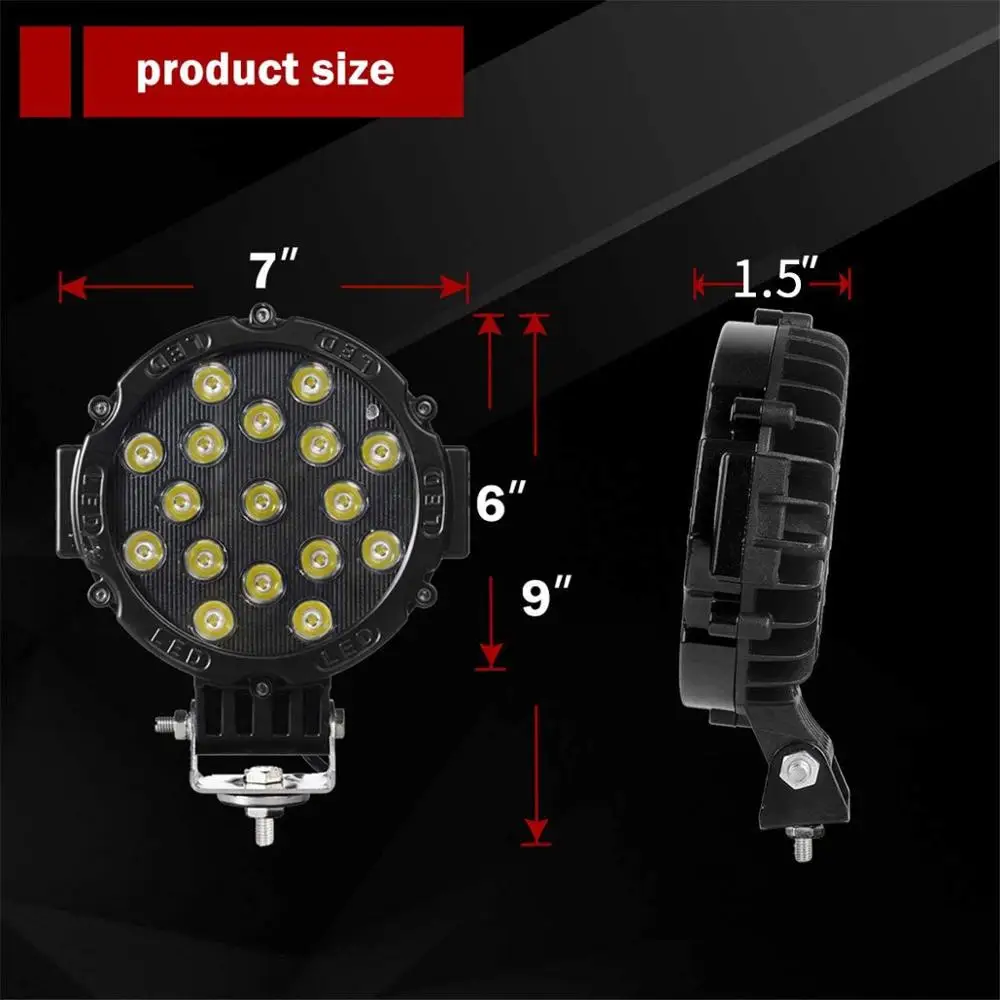 48 Вт Светодиодный светильник для автомобиля лампа вождения грузовика прицепа