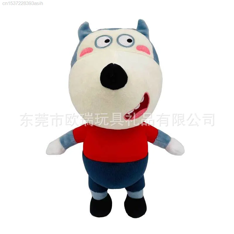2 unids/set 30cm Anime Wolfoo familia juguetes de peluche Lucy suave Peluche de juguete mu&ntilde;ecas para ni&ntilde;os ni&ntilde;as Fans regalos-5