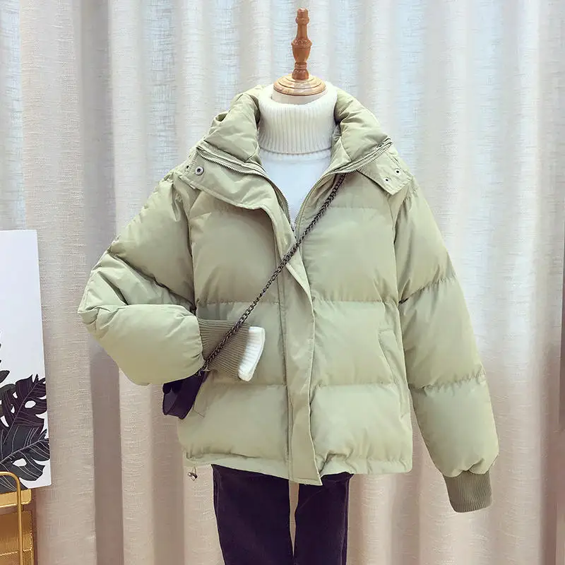 

Fashion Winter Jacket Women Parkas Padded Loose Down Cotton Coat Female Mujer Chaqueta Warm Thicken Woman Jacket Solid 2XL Q2825