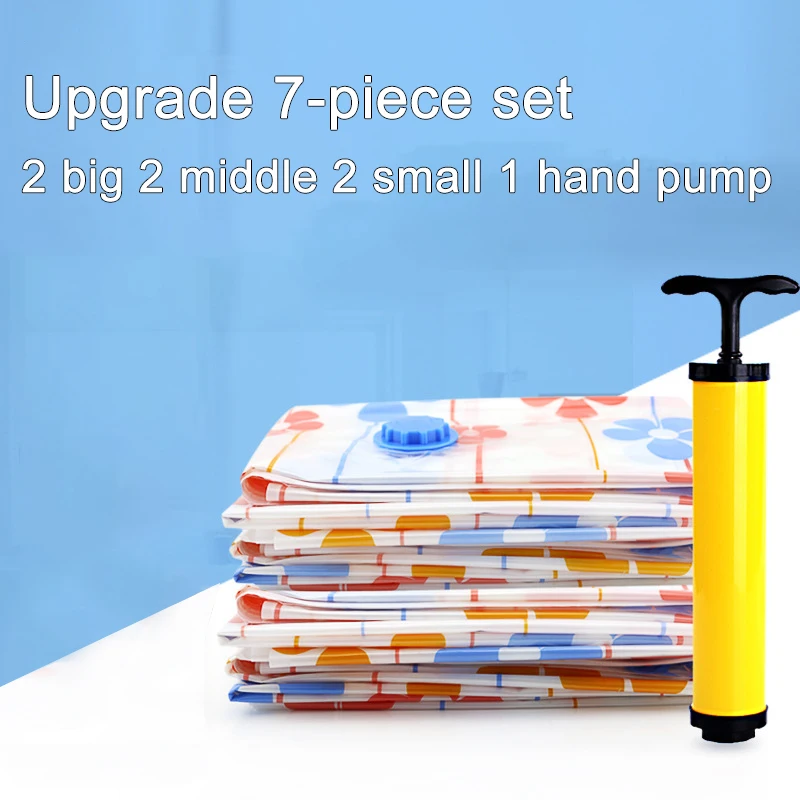 Вакуумные мешки без протечек 7 шт./компл. трехмерные для одеял искусственная кожа