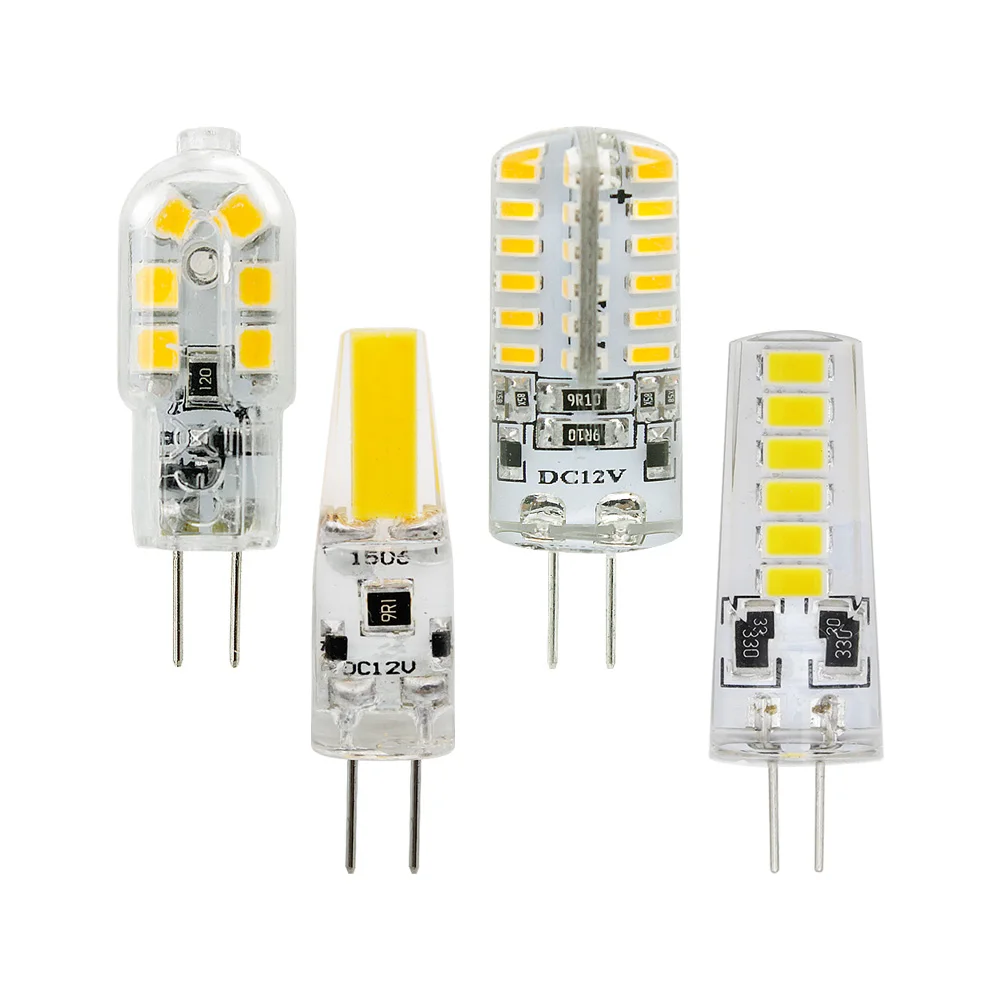 Мини G4 светодиодный лампы 3W 5W 6W DC12V 3014 2835 5730 SMD COB светильник лампы заменить галогенные G4 лампы