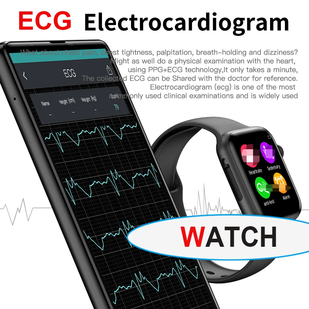 iwo 12 pro lite Series 5 Smart watches Waterproof Sports Smartwatch ECG Heart Rate Monitor Blood Pressure For Women men kids