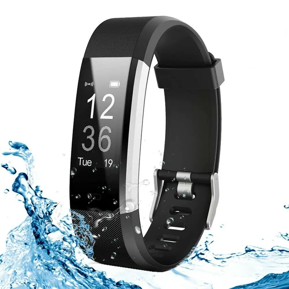 

Smart Watch Band Tracker Fitness Blood Heart Rate Pressure Bracelet Wristband