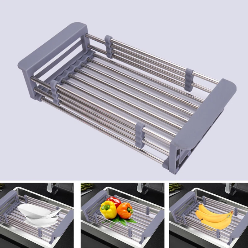 Выдвижная корзина слива раковины из нержавеющей стали над раковиной сливной