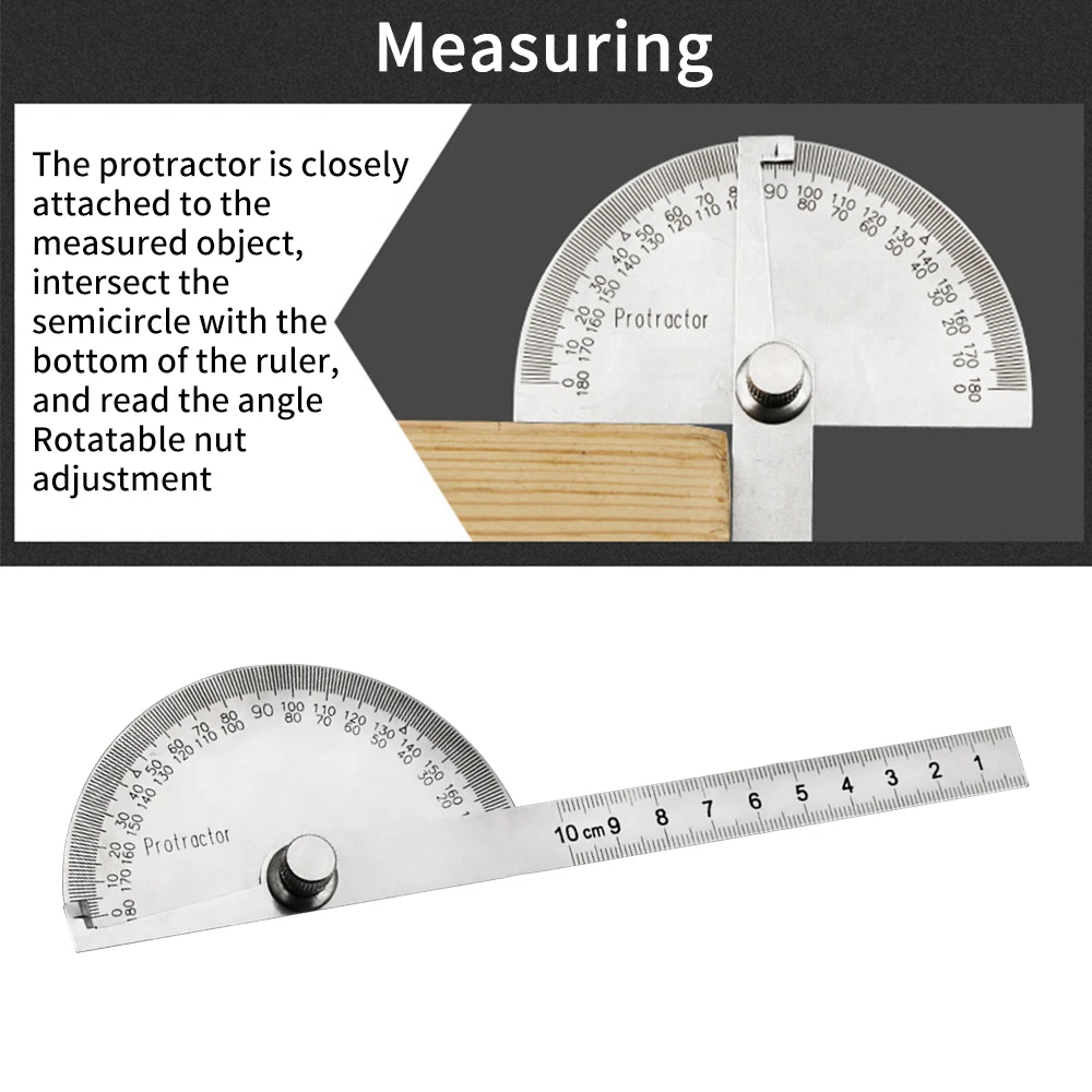 

10cm 180 Adjustable multifunction stainless steel roundhead ruler mathematics measuring tool Craftsman Ruler Machinist Tool