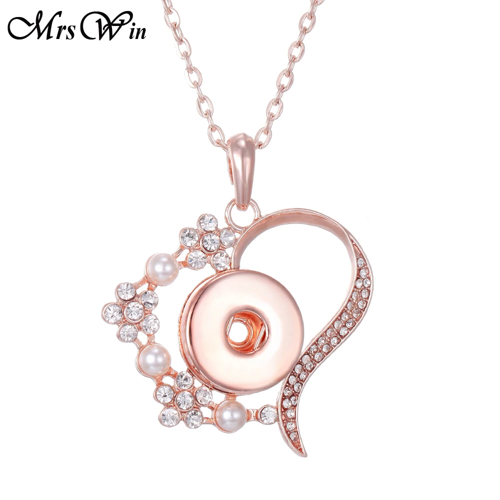 Новые ювелирные ожерелья с кнопками розовое золото стразы Сова цветок ожерелье