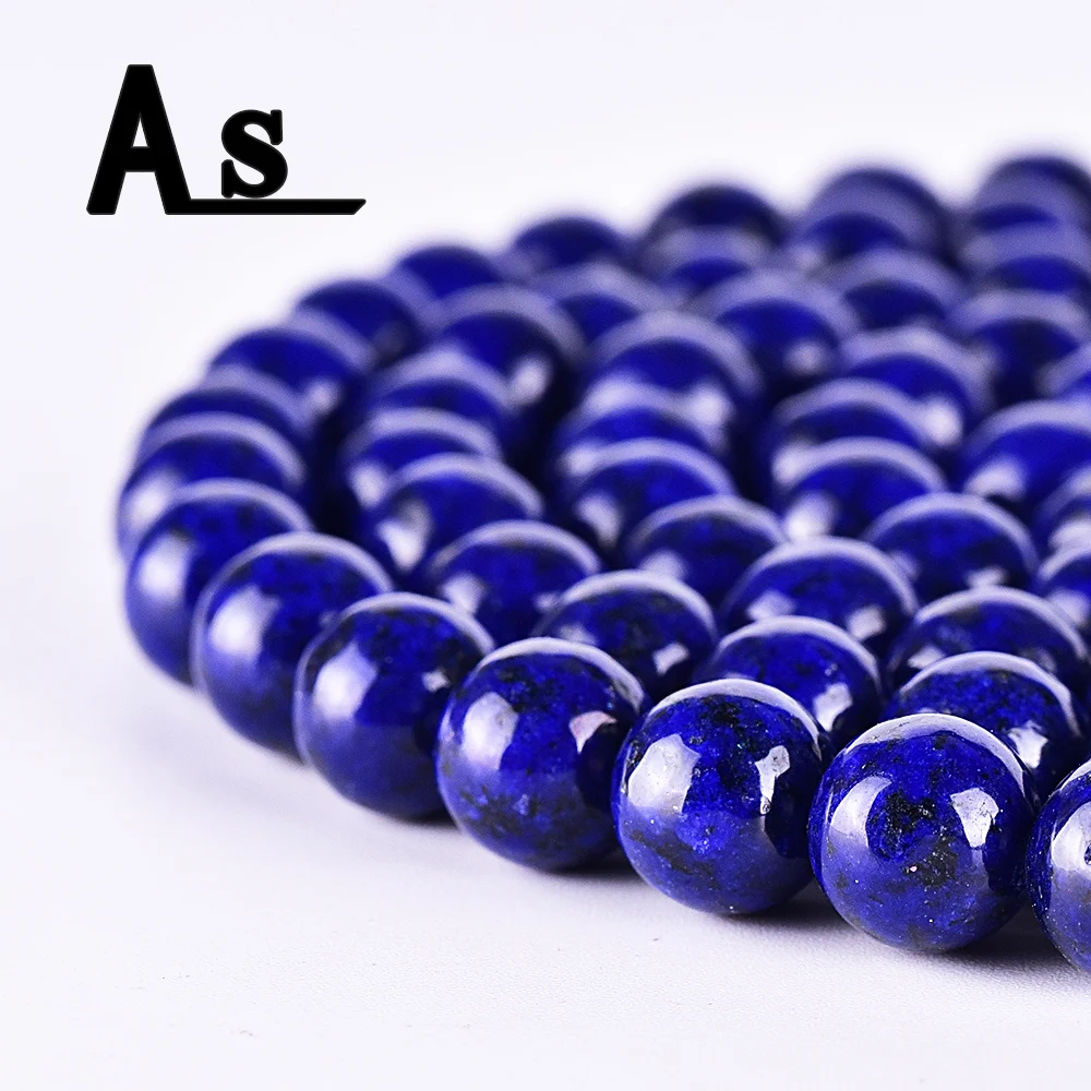Бусины Asingeloo из натурального камня Синий Лазурит лазурит для изготовления