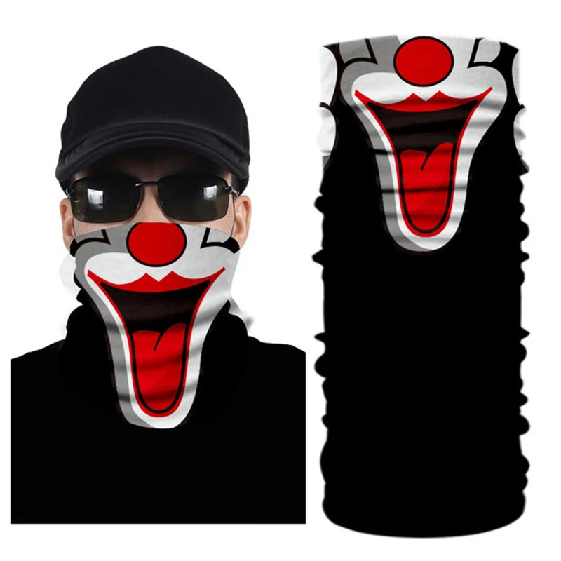 Балаклава клоуна полумаска для лица мотоциклетная ветрозащитная дышащая Лыжная