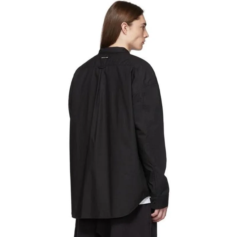 

21SS Oxford cloth stripe Essentials shirt long sleeve Essentials shirt alternative clothing harajuku Essentials shirt men women