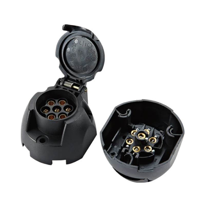 7 контактный соединитель прицепа Запчасти Пластик круглый разъем лодка автодом