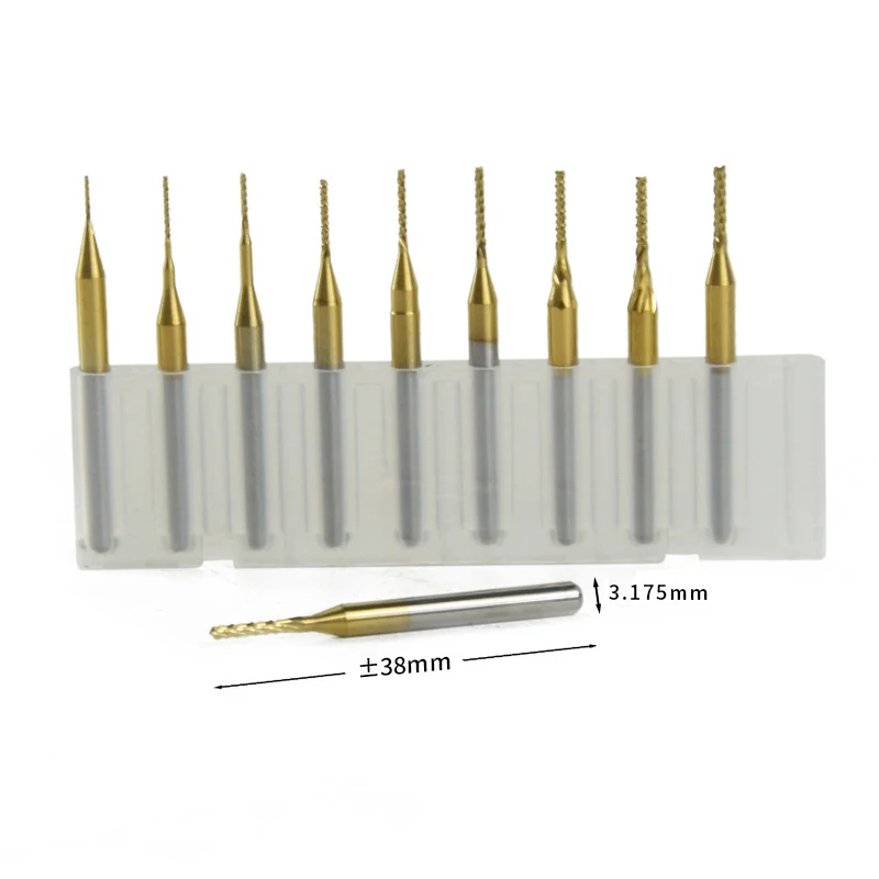 10 шт. торцевая фреза с ЧПУ диаметром 3 175 мм мини-карбид набор фрез для фрезерных