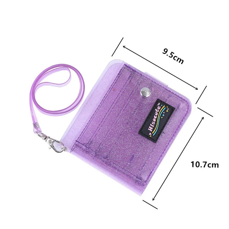 

1PC Transparent PVC Coin Purse Women Girls Shining Transparent Credit Card Holder Package Hanging Dropship Wholesale New Arrival