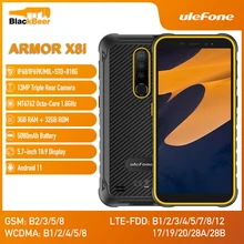 Ulefone armor x8i android 11 smartphone ip68/ip69k impermeável áspero telefone móvel mt6762 3gb + 32gb 5.7 Polegada celular 5080mah nfc (1)