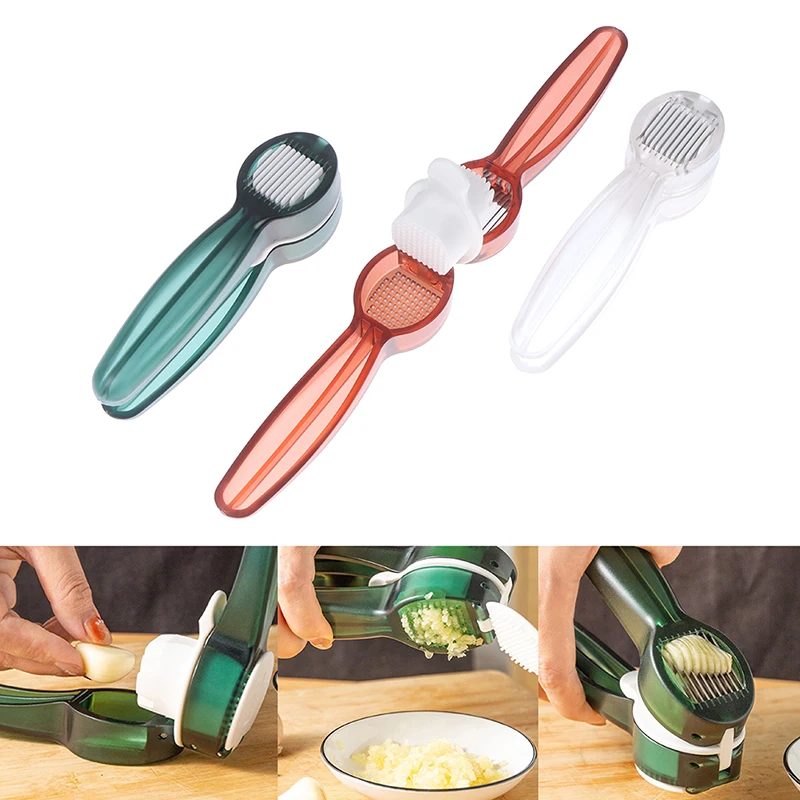 

2 In 1 Garlic Press Crusher Squeezer Masher Mincerl Manual Kitchen Tool