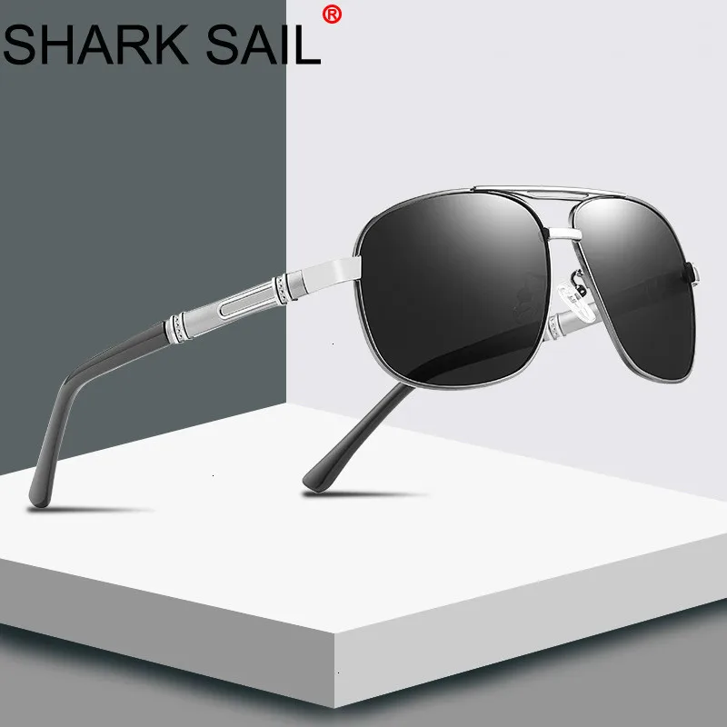 Акула парус UV400 пилот юрта солнцезащитные очки для мужчин поляризационные бренд