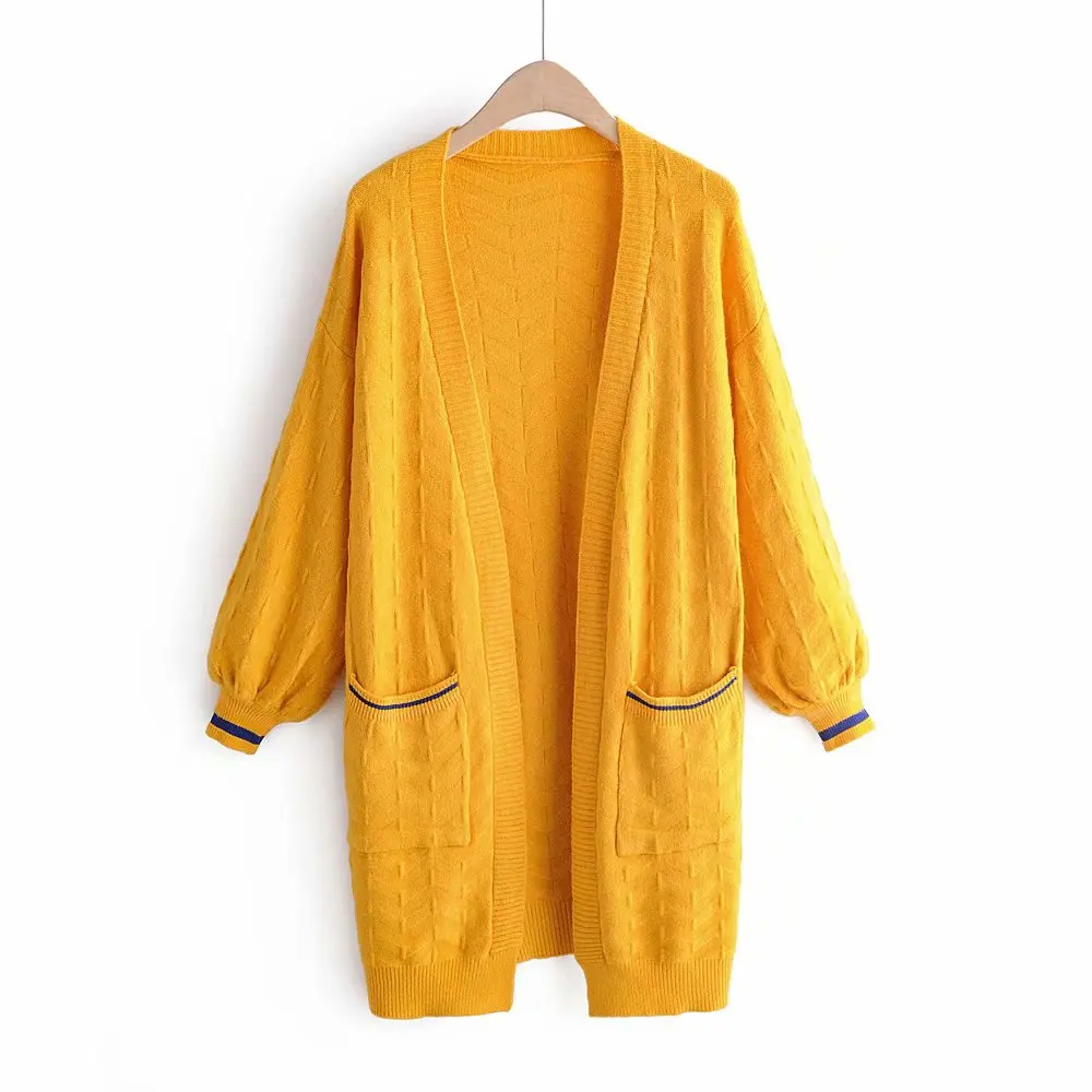 

Women Clothes 2019 Autumn and Winter Clothes Women Lazy Wind Long Cuff Stripe Cardigan Women Sweater Women Casaco Feminino