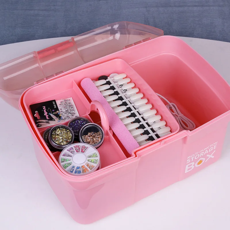 

Hand-held Storage Box Organizer Container for Jewelry Nail Polish Pen Manicure Tool STTX889