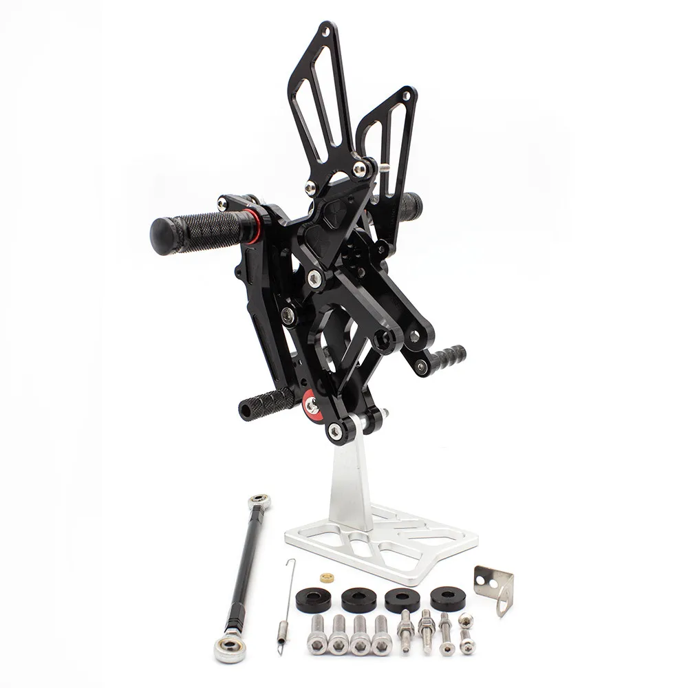 Регулируемые подножки для мотоцикла MFS черные Honda CBR150 CBR125 2011 2012 2013 2014 2015|Подставки