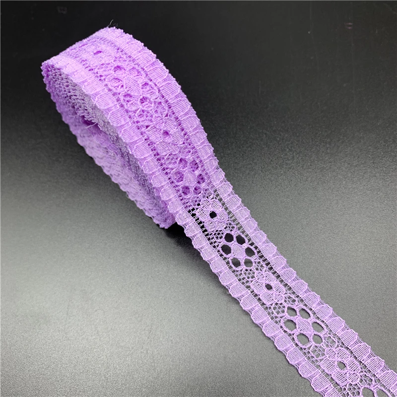 Purple 5 ярдов/партия, 20 мм, кружевная лента, вышитая кружевная ткань, отделка, украшение, сделай сам, ручная работа, швейные изделия, последние африканские шнурки, ткань - Цвет: Purple