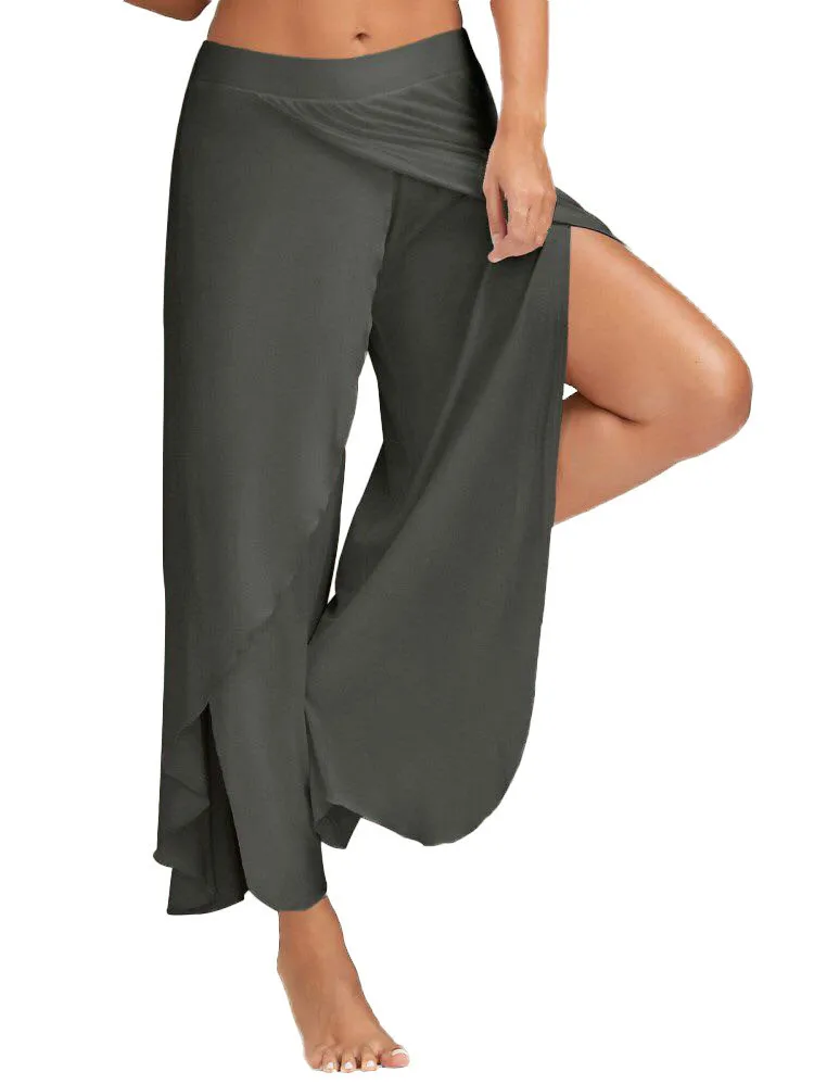 Best Selling Women Sportswear Female Fitness Pants Multicolor Girls Wide Leg Hot Thin Elastic Loose Training Plus Size 5xl | Женская