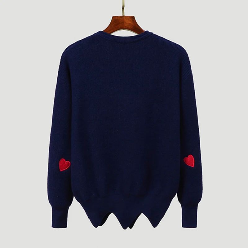 

-Neck Embroidery Slim Knitwear Jumpers Pull Femme Womens Top Knitted Pullover Women Sweaters New Autumn O