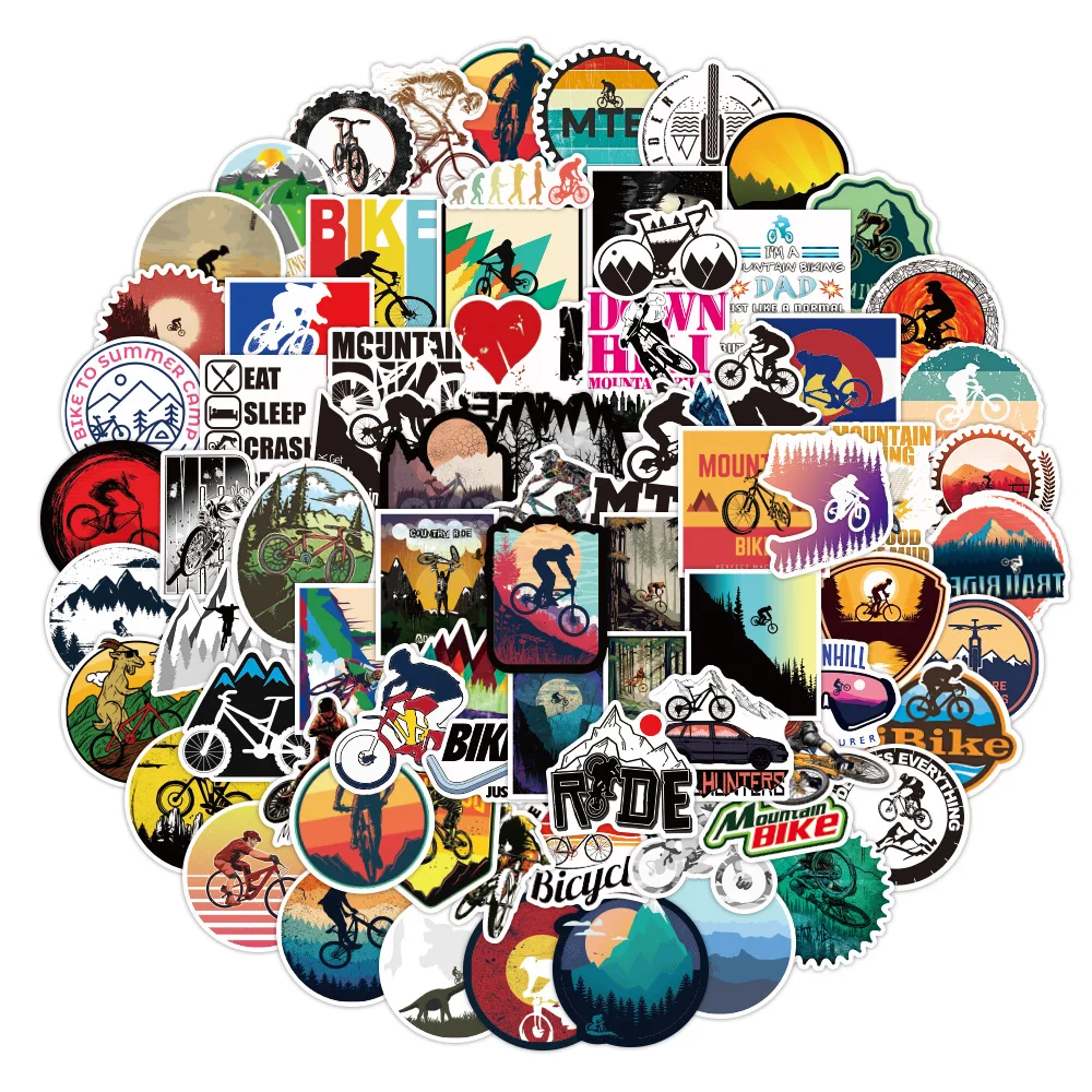 

Стикеры для горного велосипеда, водостойкие, 10/50/100 шт.