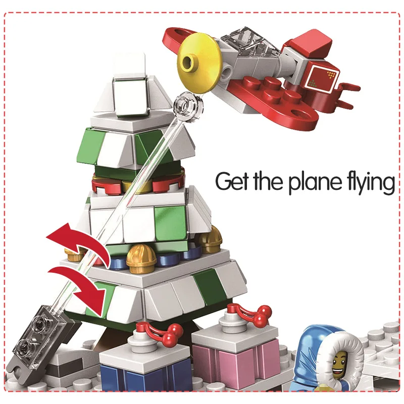 Рождественский Снежный подарок Grinch дом строительные блоки совместимые с Friends