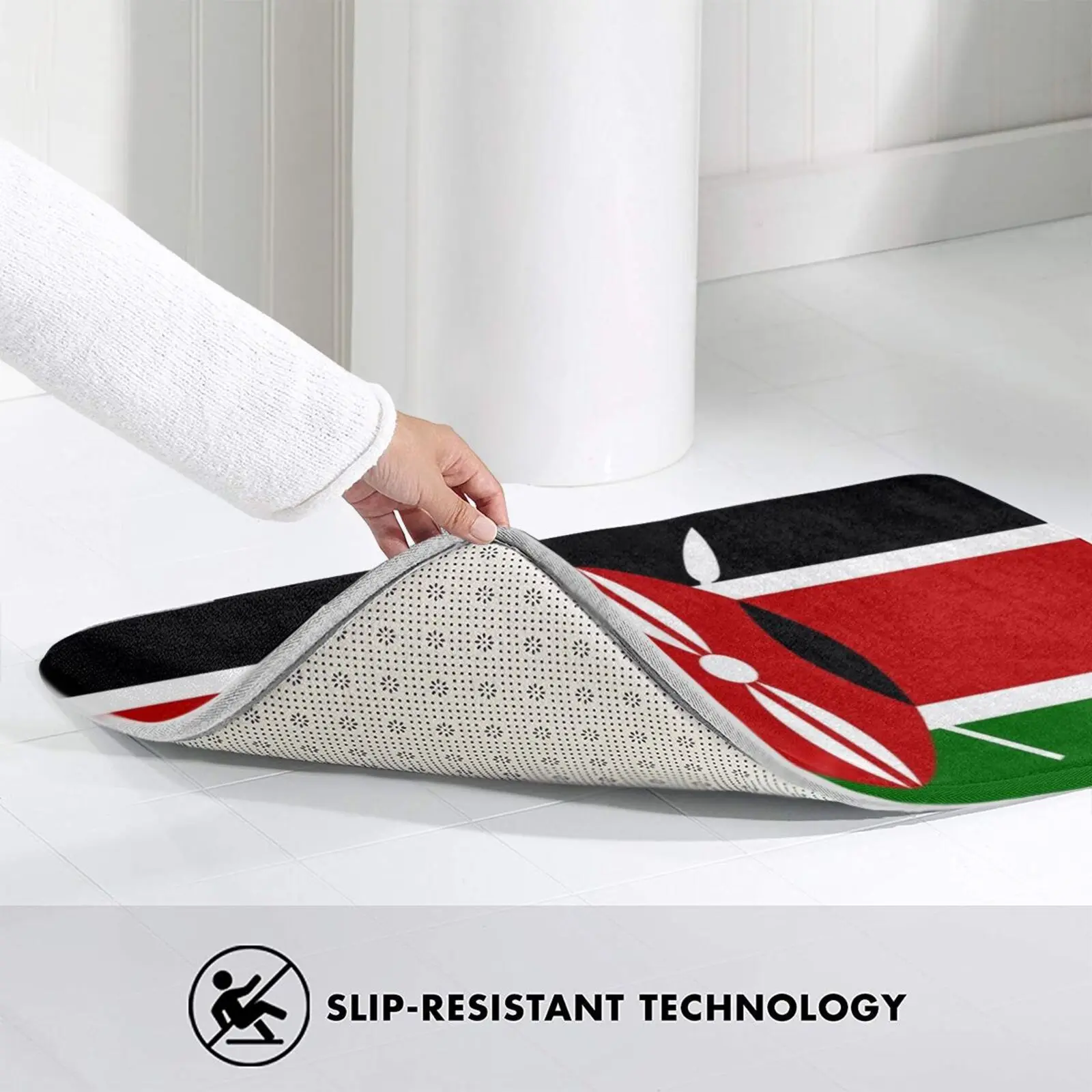 Коллекция кенийских флагов 3D мягкий нескользящий коврик для ног кенийский флаг