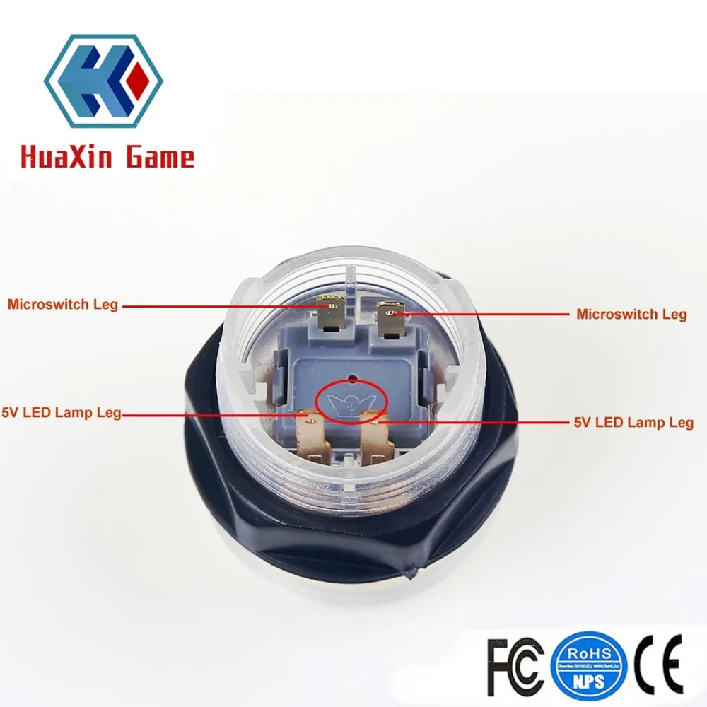 4 шт./лот 5 в светодиодная кнопочная Кнопка с подсветкой 1 P/2 P кнопки запуска плеера