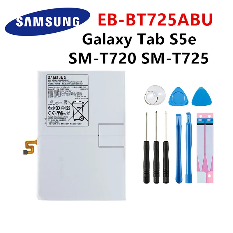 

SAMSUNG original EB-BT725ABU 7040mAh Replacement Tablet Battery For Samsung Galaxy Tab S5e T725C T720 SM-T720 SM-T725 +Tools